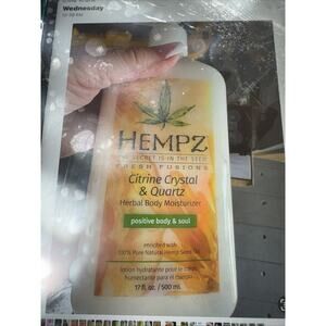 HEMPZ CITRINE CRYSTAL & QUARTZ DAILY BODY MOISTURIZER LOTION 17 Fl Oz